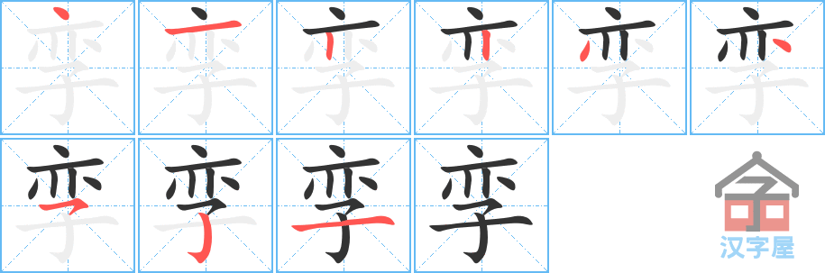 孪 stroke order diagram