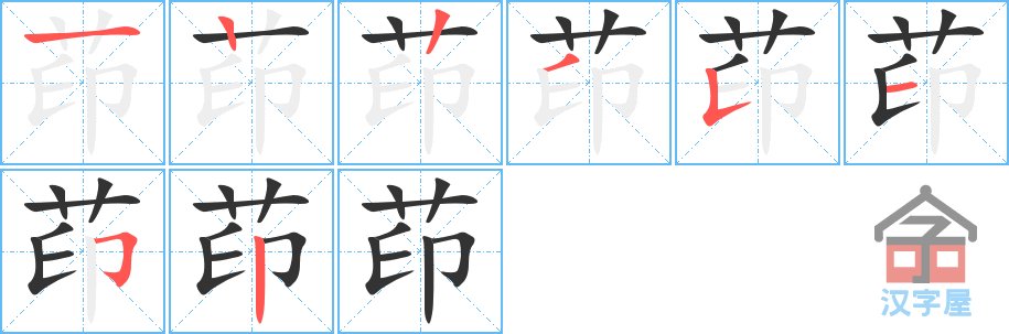 茚 stroke order diagram