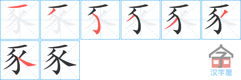 豕 stroke order diagram